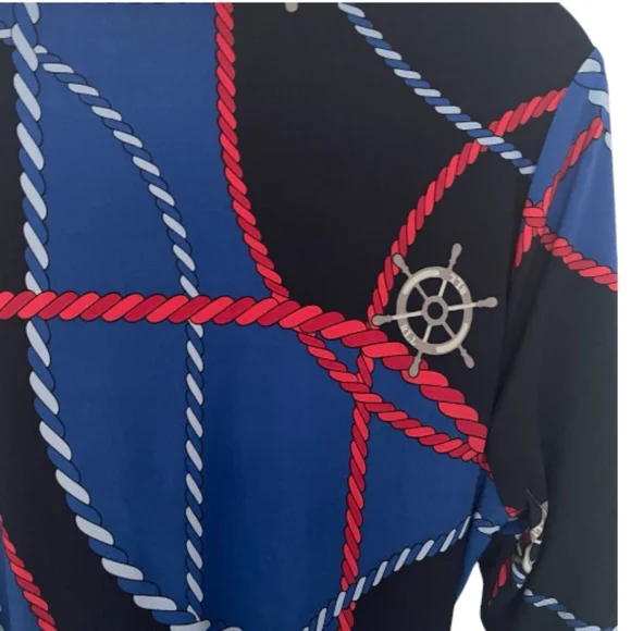 NWT Lauren Ralph Lauren Women's Rope-nPrint Surplice Jersey Dress - Picture 4 of 14